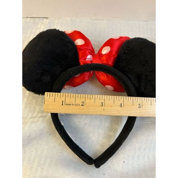 2 Disney Minnie Mouse Plush Ears red dots lot - Picture 4 of 5